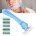 6-Blade Manual Razor for Men & Women - Double Lubrication Precision Trimmer & 6 Cartridges | Portable Body Hair Trimmer - Buy Online on GoSupps.com