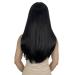 ENTRANCED STYLES Black Long Straight Wig with Bangs - 22 Inch Heat Resistant Synthetic Hair for Women - Ideal for Daily & Party Use - Buy Online on GoSupps.com