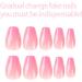 24pcs French False Nails Short - Gradual Change Square Press on Nails - Dark Pink Gradient Design - Full Cover Acrylic False Nails With Glue - French Fake Nails for Women Girls - Buy Online on GoSupps.com