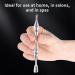 GEEHUA Stainless Steel Cuticle Pusher with Fork Dual Head Cutter Trimmer Remover 2-in-1Anti-slip Nail Manicure Care Tool - Buy Online on GoSupps.com