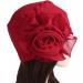 Qhome Women King Size Flower Stretchy Beanie Turban Bonnet Chemo Cap - White - Buy Online on GoSupps.com