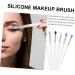 Baluue 12 Pcs Eye Shadow Brush Eye Blending Brush Eyeshadow Transparent Plastic Handle 14.6x0.9cmx2pcs Assorted Colorx2pcs - Buy Online on GoSupps.com