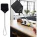 GIFZES Fly Swatter Zapper Faux Leather Fly Swatter Effective Indoor/Outdoor Control for Flies Smooth Surface Great Gift Idea Accessories Black & Silver - Buy Online on GoSupps.com