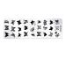 1 Set Image Stencils Flowers Geometry Cartoon Pattern Image Stencil Sponge Pen Stencil Nail Stamping Plates (style04)