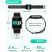 GRV Smart Watch for iOS/Android - IP68 Waterproof Fitness Tracker with Heart Rate Monitor - Black - Buy Online on GoSupps.com