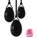 Obsidian Yoni Eggs | Feminine Massage Balls for Pelvic Floor | 3 Sizes | Black Crystal Cone Exercise - Buy Online on GoSupps.com