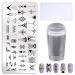 3pcs Nail Art Stamping Plates Set with Silicone Stamp and Scraper Stainless Steel Nail Art Stencils Tool Kit J03
