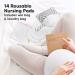 KeaBabies Comfy Nursing Pads - Soft White Contour 14 Pack for Ultimate Comfort - Buy Online on GoSupps.com