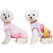 2 Piece Small Dog Shirts - Soft & Breathable Puppy Vests in Pink & White - Ideal Costumes for Small Breeds - Buy Online on GoSupps.com