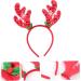 Beatifufu 1pc Hairband for Christmas Deer Ears Headband Deer Antler Head Band Reindeer Antler Hair Hoop Christmas Party Reindeer Headdress Christmas Costume Hairband Elk Miss Head Button Red 26X18CM Red - Buy Online on GoSupps.com