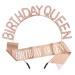 AOPRIE Birthday Queen Crown & Sash for Women Rose Gold Birthday Tiara for Girls Birthday Queen Headband Princess Crown Rhinestone Happy Birthday Accessories