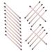 SKISUNO 20pcs Double Brush Makeup Brush Powder Applicator Cosmetics Brush Makeup Tool Golden Aluminum Tube