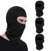 4 pieces storm hood balaclava uv protection facial masks men and women windproof multifunctional face hood for outdoor sports ski mask motorcycle mask bike facial mask S-3xl 4 black