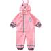 De feuilles Kids Button Rain Suit | Waterproof Hooded Jumpsuit 4-6 Years Pink - Buy Online on GoSupps.com