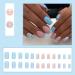 JUSTOTRY 24 Pcs Glitter Square Sky Blue French Press on Nails - Diamante Fake Nails with Nail Glue for Women's Nail Art - Buy Online on GoSupps.com