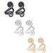 Zunis Acupressure Slimming Earrings Non Piercing Acupressure Earrings for Weight Loss Acupressure Slimming Earrings Ear Cuff Clip for Women Men (Three Pairs)