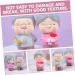 Elderly Couple Cake Figurines - Pink Vinyl Cake Decoration | 8.4x4.8CM - Perfect for Baking & Crafting - Buy Online on GoSupps.com