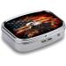American Flag Fire Eagle Pill Box | 2 Compartment Portable Pill Organizer | Decorative Metal Medicine Case for Pocket or Purse - Buy Online on GoSupps.com