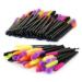 OKDEALS 250 Pieces Disposable Mascara Wands Silicone Eyelash Brush Makeup Mascara Applicators Kit 5 Colors