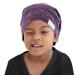 Kids Silky Lined Satin Sleep Cap - Adjustable Elastic Band for Natural Curly Hair - Rose Violet - Buy Online on GoSupps.com