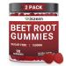 Beet Root Gummies Nitric Oxide Gummies Supplement - 60 Servings - Beets Gummies Beet Chews for Adults with Grape Seed B12 CoQ10 90 Count (Pack of 2)