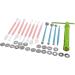 YaeGarden 33Pcs Clay Fondant Extruder Cake Decorating Kit - Sugar Modeling Tool with Clay Gun, Tips, Stylus Dotting Tool, and Modeling Tools - Buy Online on GoSupps.com