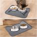 IYYI Cat Food Mat - Silicone Dog Bowl Mat for Food and Water - Waterproof Non Slip Pet Feeding Mat - Raised Edge Dog Food Tray - Gray+M - Buy Online on GoSupps.com
