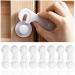 8 pieces of child protection cabinet drawer closet and drawer lock child locking cabinet cupboard lock for furniture kitchen strong glue no drilling durable white
