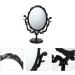 SHERCHPRY Vintage Rotary Mirror - Black Oval Makeup Mirror for Bathroom and Bedroom - Buy Online on GoSupps.com