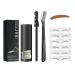 Hikaka Eyebrow Stamp Shaping Kit Adjustable Eyebrow Powder Waterproof Eyebrow Stamp Shaping Kit Eyebrow Stamp Kit Durable Makeup Buildable (Medium Brown)