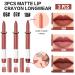 3Pcs Matte Lipstick & Lip Liner Set - Waterproof & Long Lasting 24 Hour Wear in Purple, Mauve, Pink, Red, Brown - Includes Sharpener - Original 6&7&10 Shades - 3 Count Pack - Buy Online on GoSupps.com