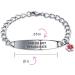 Bling Jewelry Medical ID Bracelet - Miami Cuban Link Chain for Women | Silver Stainless Steel | Do Not Resuscitate - 7.5 & 8 Inch - Buy Online on GoSupps.com
