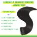 LORIEN 18 Inch 100g #1B Natural Black Clip in Human Hair Extensions - Brazilian Remy Double Weft, 8pcs/Set with 18 Clips - 100% Real Human Hair - Buy Online on GoSupps.com