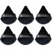 Faiteary Velour Triangle Powder Puff, Face Makeup Sponge Powder Puffs for Loose Powder, Mineral Powder or Liquid Cosmetic Foundation (6Pcs Black)