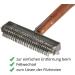 Amesbichler Horse Barn Cleaning Combat - Anti-Tangle Rake & Scratch Remover for Icelandic Horse Care | Durable Metal & String Striegel - Buy Online on GoSupps.com