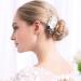 minkissy Floral Hair Comb Wedding Hair Comb Rhinestone Pearl Hair Combs Silk Flower Hair Comb for Bridal Princess Wedding Hair Combs Wedding Headpiece for Bride Girls White - Buy Online on GoSupps.com