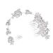 DOITOOL Rhinestone Headband Hair Comb Floral Rhinestone Hair Pin Wedding Bride Hair Accessories