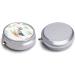 Round Watercolor Duck Print Pill Box | 3 Compartment Portable Pill Organizer | Decorative Metal Medicine Case - Style 7 - Buy Online on GoSupps.com