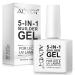 Builder Gel 5 in 1 Nail Builder Gel Builder Gel and Base Gel Strengthener Gel Clear Builder Gel Color in a Bottle 15ml For Nail Art Decoration Professional Manicure Repair (White)
