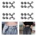 WZT 20 Pieces Adjustable Waist Buckle Extender Set Jeans Extender Waist Extender Button for Pants Adjustable Jean Button Perfect Fit Instant Button (20 Pcs)D