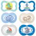 MAM Original Silicone & MAM Air Silicone Pacifier // 6-16 Boy // Set of 6 // incl. 3 sterilization transport boxes