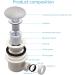 Contemporary Shower Waste Trap Shower Trap Functional & Easy to Install Floor Strain for Standard Shower Trays Shower Drain - Buy Online on GoSupps.com