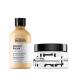 LOr al Professionnel Routine for damaged hair and texturized tousled finish set with restorative Absolut Repair Shampoo and Texturizing Styling Paste Flex Web
