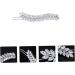 minkissy 1pc Inlaid Leaf Hairpin Girl Hair Clip Hair Clips Fashion Hairpin Hair Barrettes for Women Wedding Hair Accessories Leaf Design Hair Clip Rhinestones Issue Card Miss 7x1.2cm Silver - Buy Online on GoSupps.com
