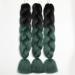 Shop Showjarlly Kanecalon Hair Braids Extensions - Ombre Jumbo Braids 24 (3 Pack) | Black/Dark Green | International Shipping Available - Buy Online on GoSupps.com