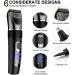 Hatteker Cordless Hair Clipper Beard Hair Trimmer Hair Cutting Kit for Men Women Kids Barber Clippers Nose Hair Trimmer IPX7 Waterproof Professional Black - Buy Online on GoSupps.com