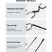 Abetos Mini Narrow Reading Glasses - Compact Lightweight Visual Aid for Men & Women | Fashionable Black 3.0x with Case - Buy Online on GoSupps.com