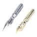 Mewutal 2Pcs/Set Comic Pen Nib Set Pen Nibs Replacements for Calligraphy Manga Writing Painting(Round Hand Nib+Ballpoint Nib) Gold+Silver