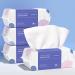 PoeticEHome Extra Thick Cotton Dry Wipes Disposable Face Towel Lint-Free Facial Tissue Cloths for Deep Cleansing & Makeup Cleaning Unscented 80 count (Pack of 4)