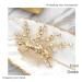 Gorais Bride Wedding Hair Comb - Crystal Pearl Leaf Hair Piece for Women and Girls (A-Gold) - Buy Online on GoSupps.com